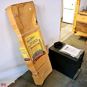 Hunter Heater And Cook Stove with Log Rack