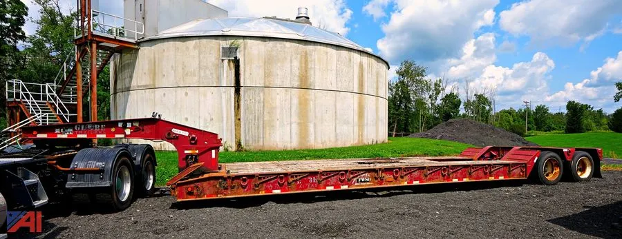 2013 Globe GTBN352-45-24-60 Drop Deck 25 Ton 5th Wheel Low Boy Equipment Trailer