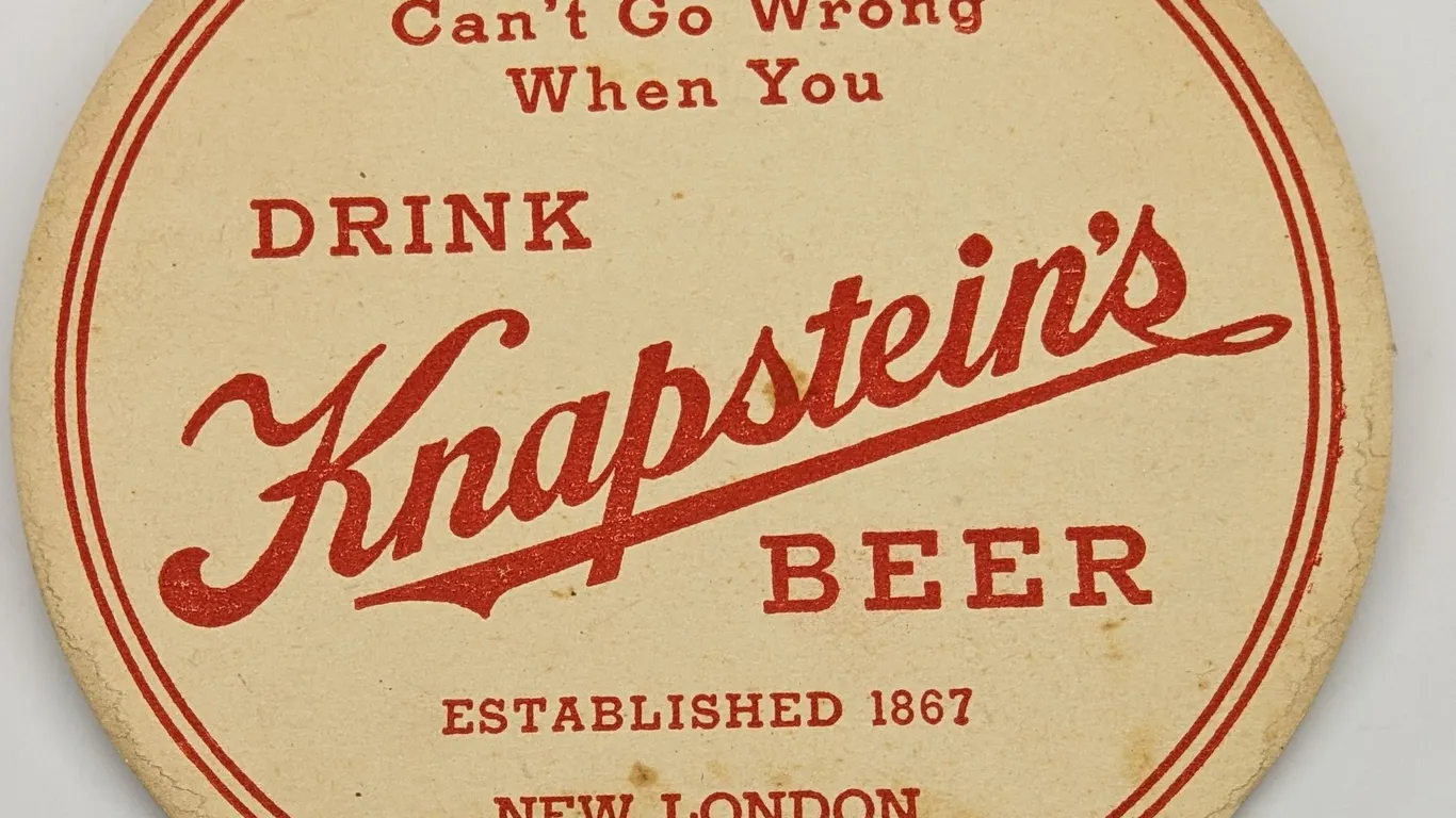 KNAPSTEIN'S BEER COASTER NEW LONDON WISCONSIN