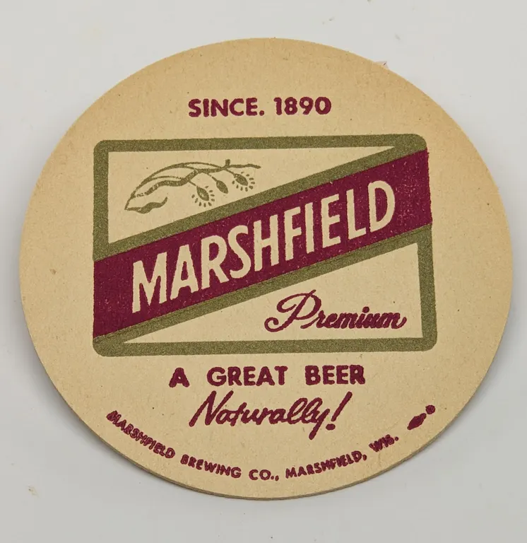 MARSHFIELD PREMIUM BEER COASTER WISCONSIN