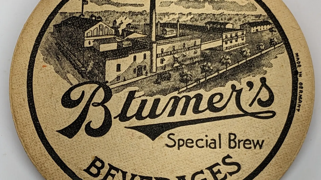 BLUMER'S SPECIAL BREW BEVERAGES BEER COASTER MONROE WISCONSIN