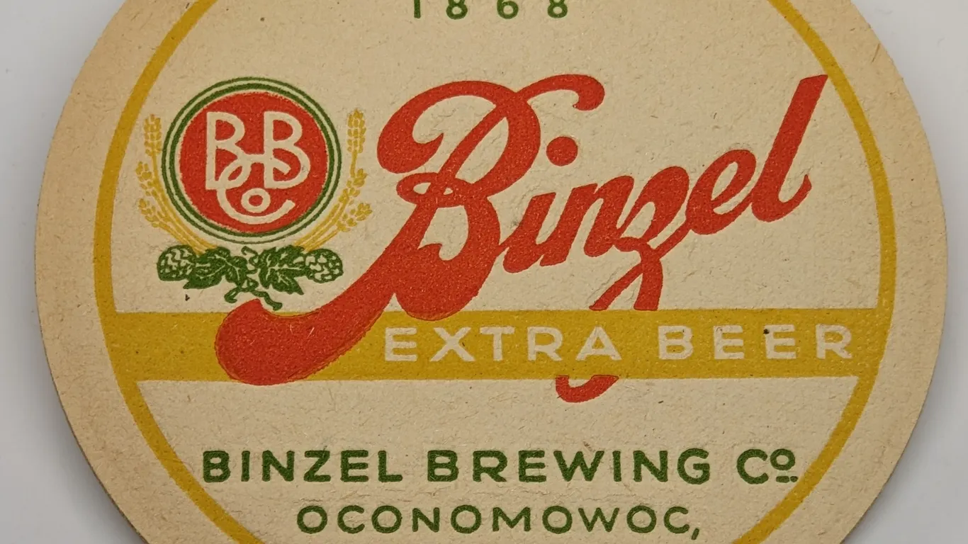 BINZEL EXTRA BEER COASTER OCONOMOWOC WISCONSIN