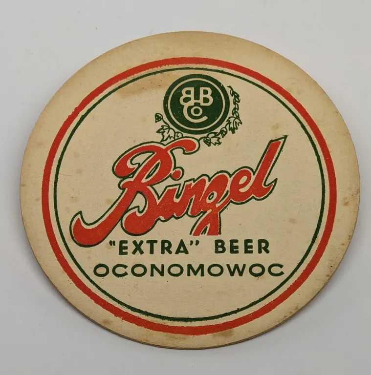 BINZEL EXTRA BEER COASTER OCONOMOWOC WISCONSIN