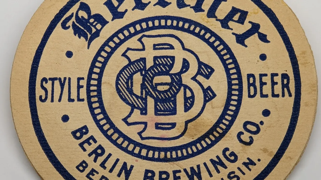 BERLINER STYLE BEER COASTER BERLIN WICONSIN