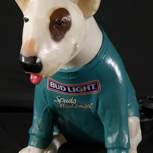 1986-1987 BUDWEISER BUD LIGHT SPUDS MACKENZIE LIGHTED SIGN "BULL TERRIER"
