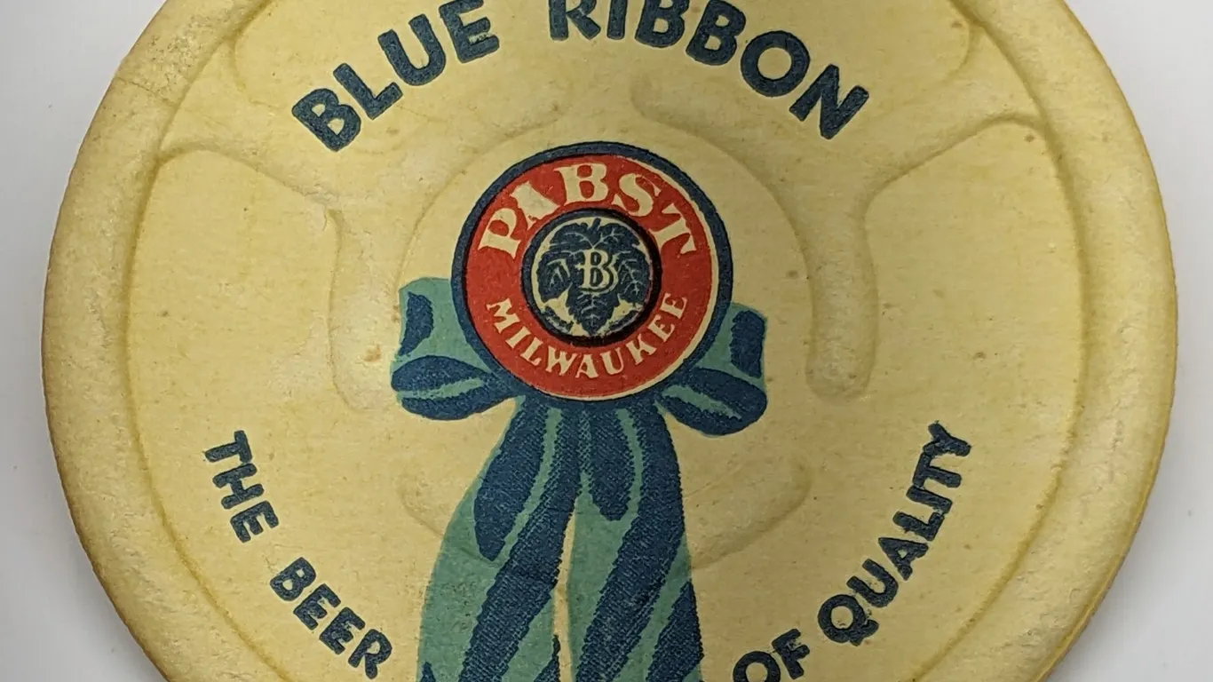 PABST BLUE RIBBON BEER COASTER MILWAUKEE WISCONSIN