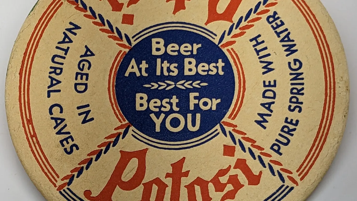 POTOSI BEER AT ITS BEST COASTER POTOSI WISCONSIN (ABSORBO)