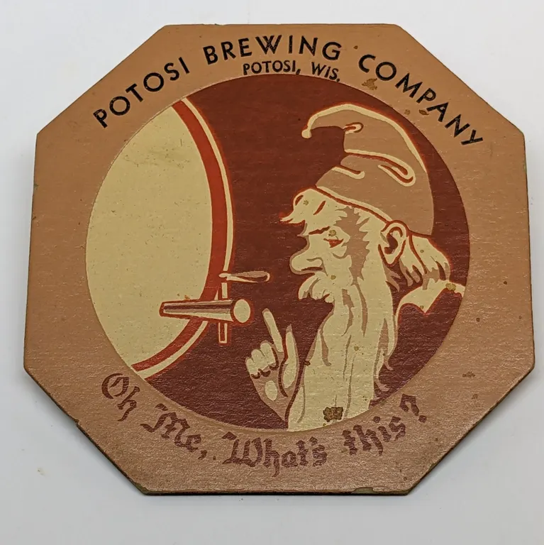 RARE BEER COASTER POTOSI BREWING COMPANY POTOSI WISCONSIN