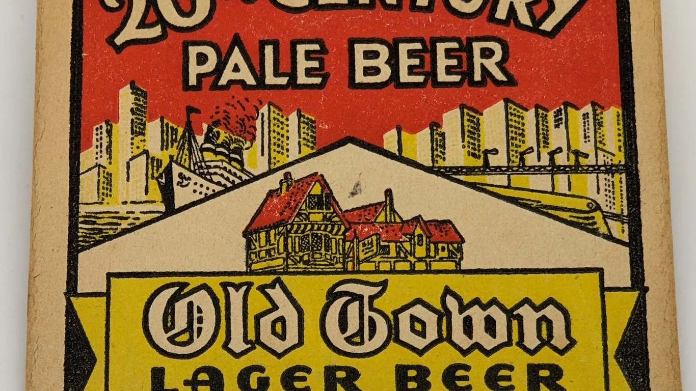 20TH CENTURY PALE BEER COASTER DENMARK WISCONSIN