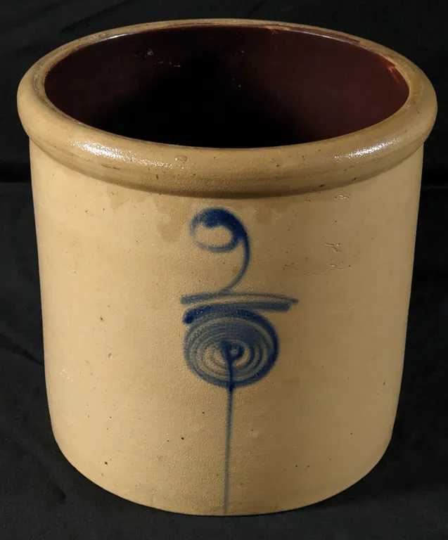 2 GAL SALT GLAZED CROCK BOTTOM SIGNED MINNESOTA STONEWARE RED WING