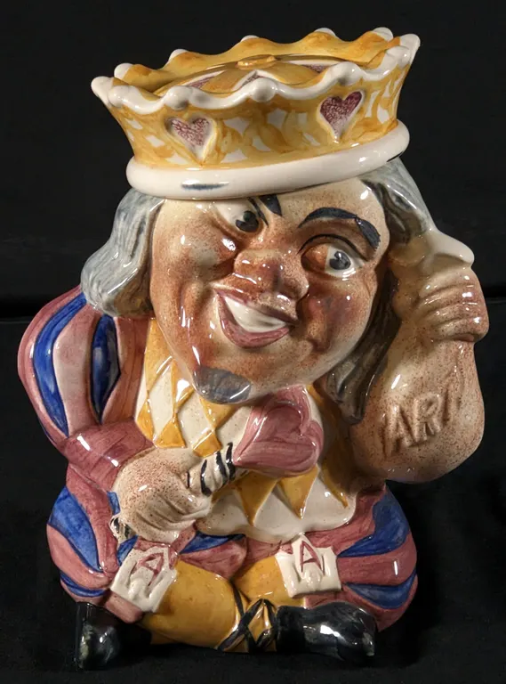 RED WING POTTERY COOKIE JAR KING OF TARTS MULTI COLORED