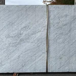 1 STONE COUNTERTOP SLAB WHITE WITH GREY GRAIN APPROX 10'L X 6.5'W X 3/4" THICK