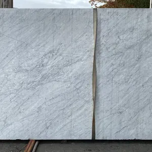 1 STONE COUNTERTOP SLAB WHITE WITH GREY GRAIN APPROX 10'L X 6.5'W X 3/4" THICK