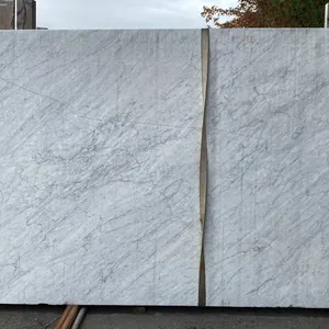 1 STONE COUNTERTOP SLAB WHITE WITH GREY GRAIN APPROX 10'L X 6.5'W X 3/4" THICK