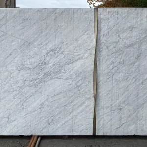 1 STONE COUNTERTOP SLAB WHITE WITH GREY GRAIN APPROX 10'L X 6.5'W X 3/4" THICK