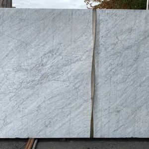1 STONE COUNTERTOP SLAB WHITE WITH GREY GRAIN APPROX 10'L X 6.5'W X 3/4" THICK