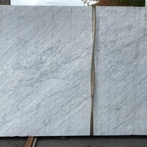 1 STONE COUNTERTOP SLAB WHITE WITH GREY GRAIN APPROX 10'L X 6.5'W X 3/4" THICK