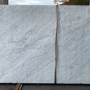 1 STONE COUNTERTOP SLAB WHITE WITH GREY GRAIN APPROX 10'L X 6.5'W X 3/4" THICK