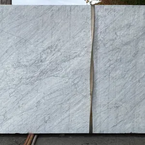 1 STONE COUNTERTOP SLAB WHITE WITH GREY GRAIN APPROX 10'L X 6.5'W X 3/4" THICK