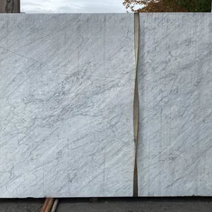 1 STONE COUNTERTOP SLAB WHITE WITH GREY GRAIN APPROX 10'L X 6.5'W X 3/4" THICK