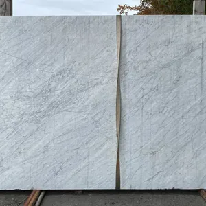 1 STONE COUNTERTOP SLAB WHITE WITH GREY GRAIN APPROX 10'L X 6.5'W X 3/4" THICK