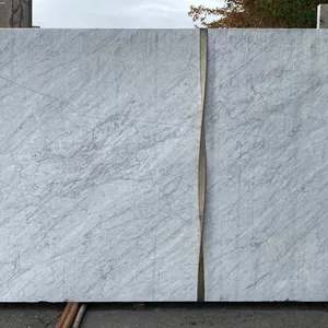 1 STONE COUNTERTOP SLAB WHITE WITH GREY GRAIN APPROX 10'L X 6.5'W X 3/4" THICK