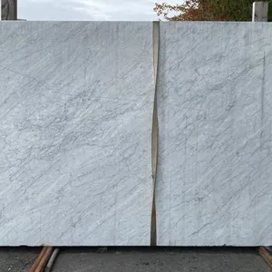 1 STONE COUNTERTOP SLAB WHITE WITH GREY GRAIN APPROX 10'L X 6.5'W X 3/4" THICK