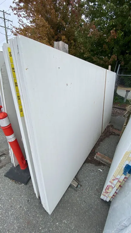 1 WHITE STONE COUNTERTOP SLAB APPROX 10' 7"L X 5' 4"W X 1 1/4" THICK