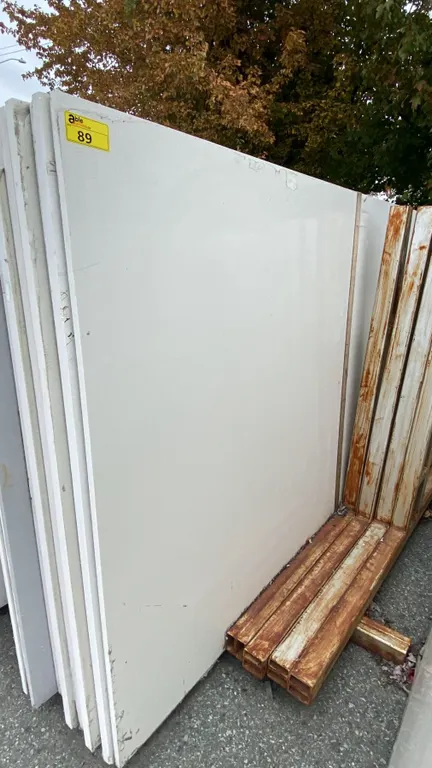 1 WHITE STONE COUNTERTOP SLAB APPROX 10' 7"L X 5' 4"W X 3/4" THICK