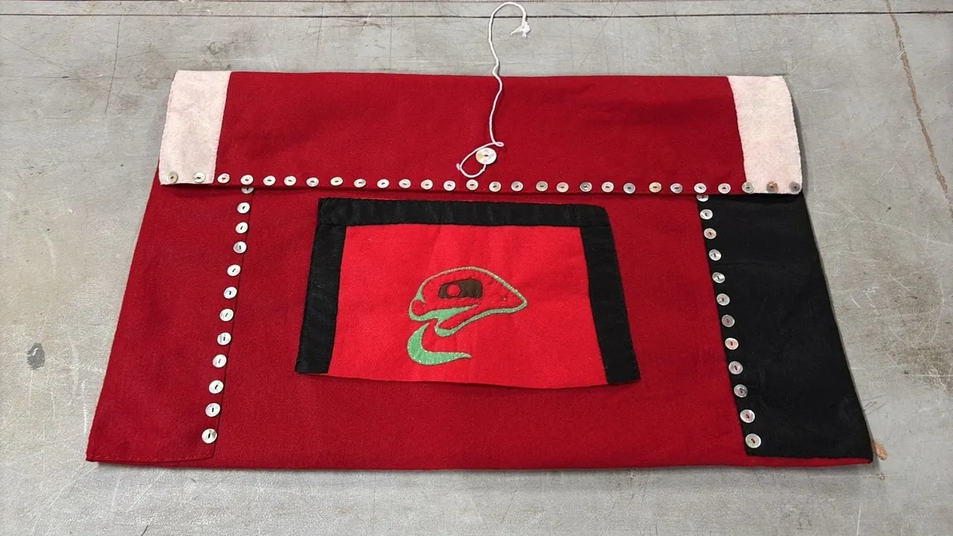 ORIGINAL PAUL JOHNNY FIRST NATIONS FLEECE BUTTON BAG