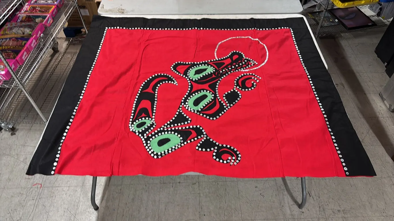 ORIGINAL PAUL JOHNNY FIRST NATIONS BUTTON BLANKET