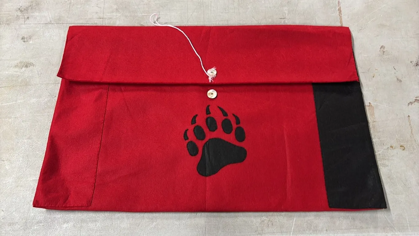 ORIGINAL PAUL JOHNNY FIRST NATIONS FLEECE BUTTON BAG