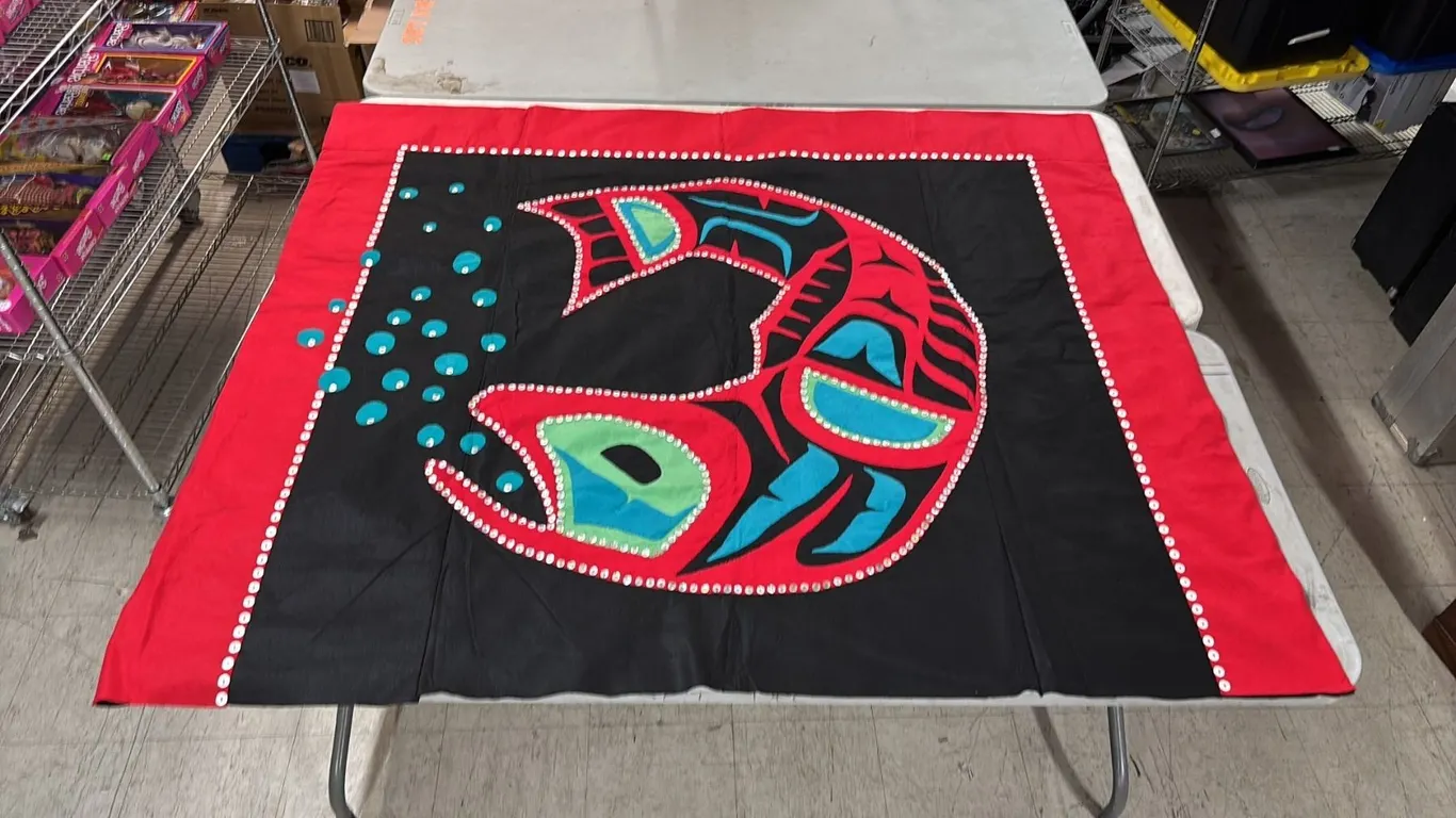 ORIGINAL PAUL JOHNNY FIRST NATIONS BUTTON BLANKET
