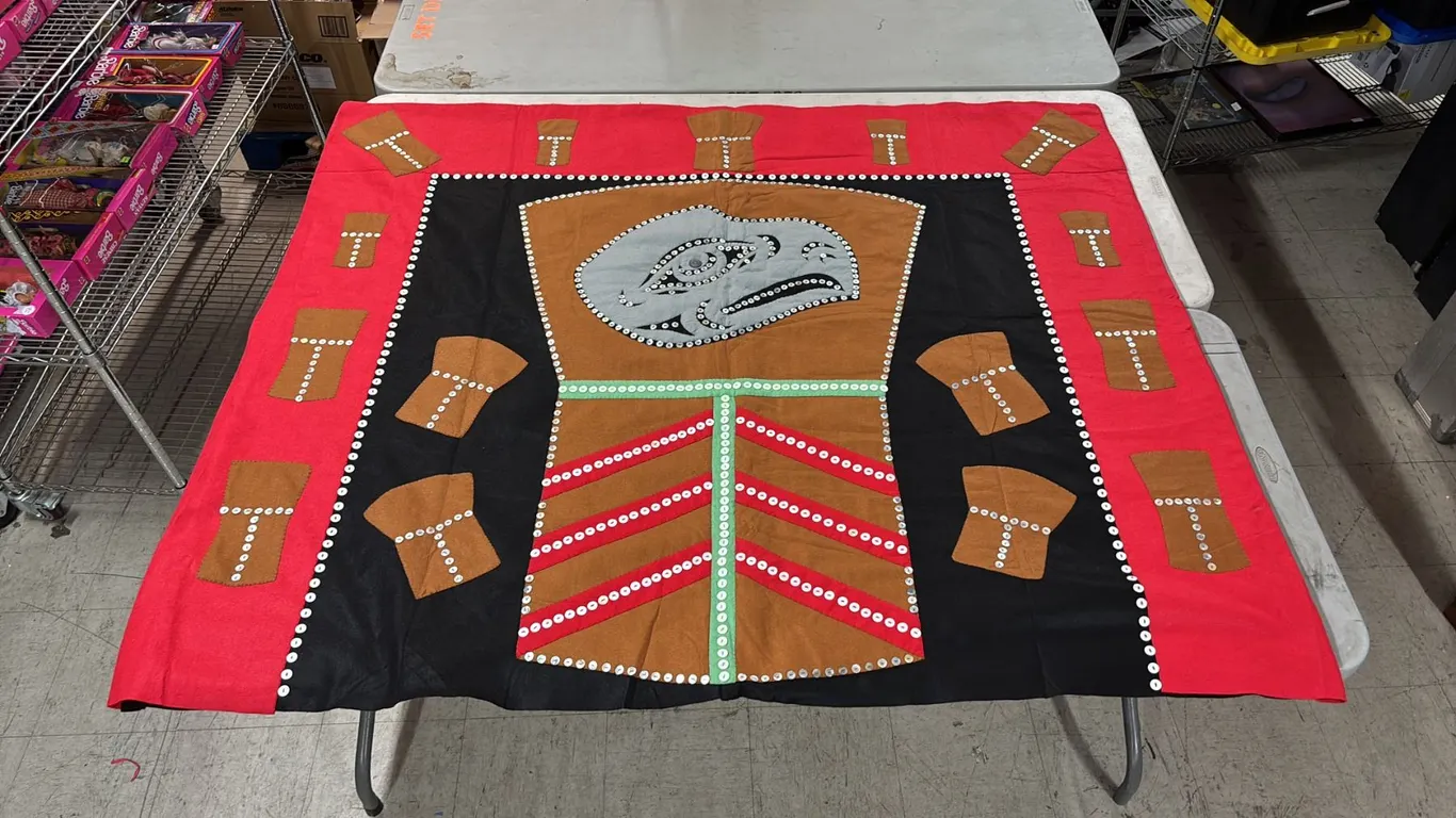 ORIGINAL PAUL JOHNNY FIRST NATIONS BUTTON BLANKET
