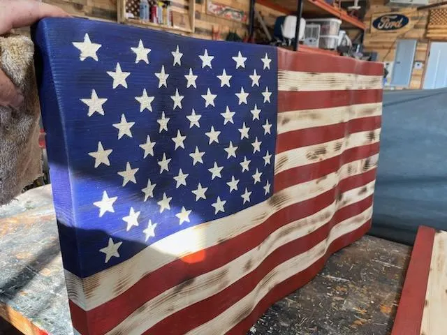 Custom Wooden American Flag