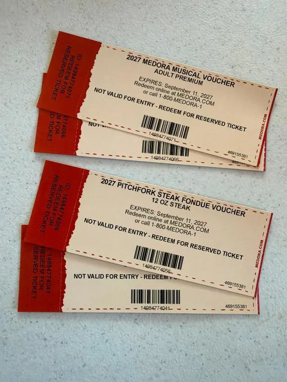 Medora Pitchfork Fondu & Musical Tickets Package