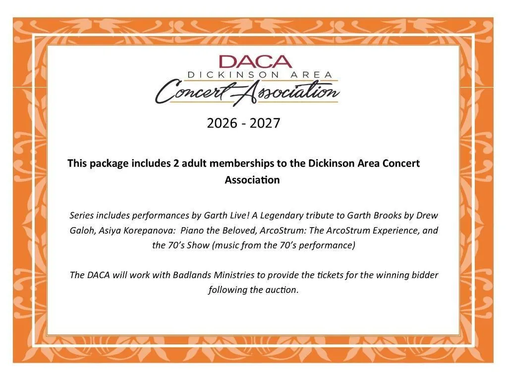 Dickinson Area 2027 Concert Series Package
