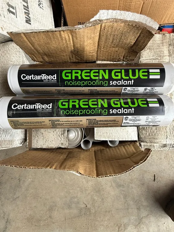 (5) Boxes of Green Glue Noise proofing Sealant
