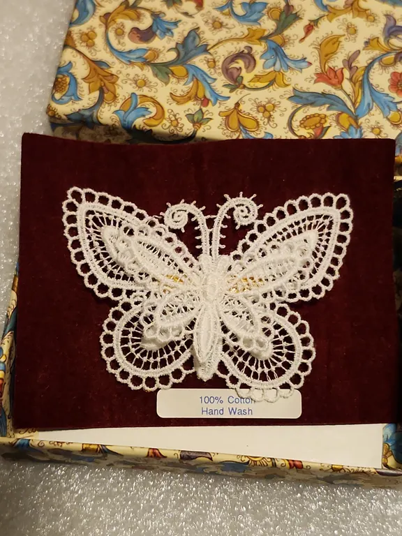 100% Cotton Butterfly Brooch