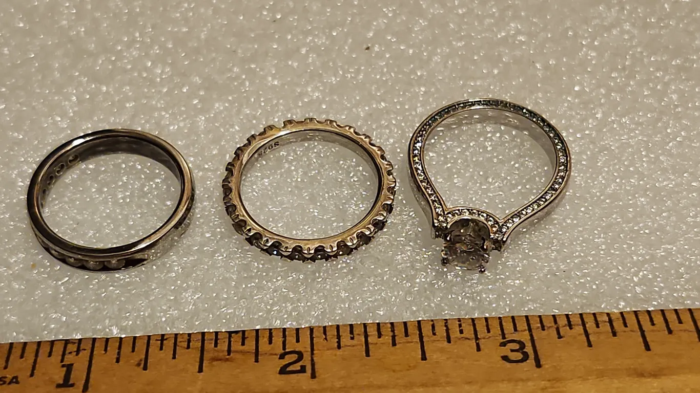 925 S Size 7, & 2 Rings Size 6, 7