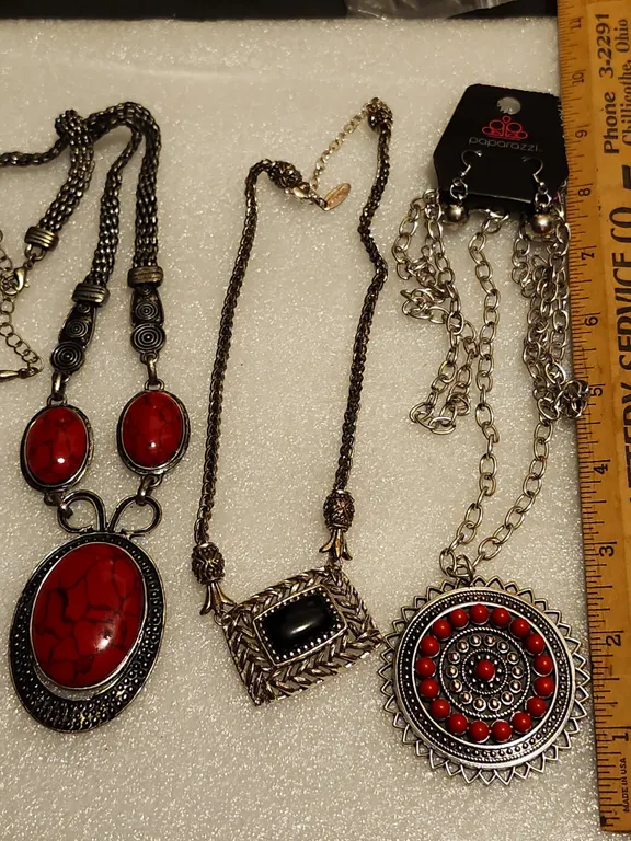 3 Necklaces-1 Poparazzi, Etc.