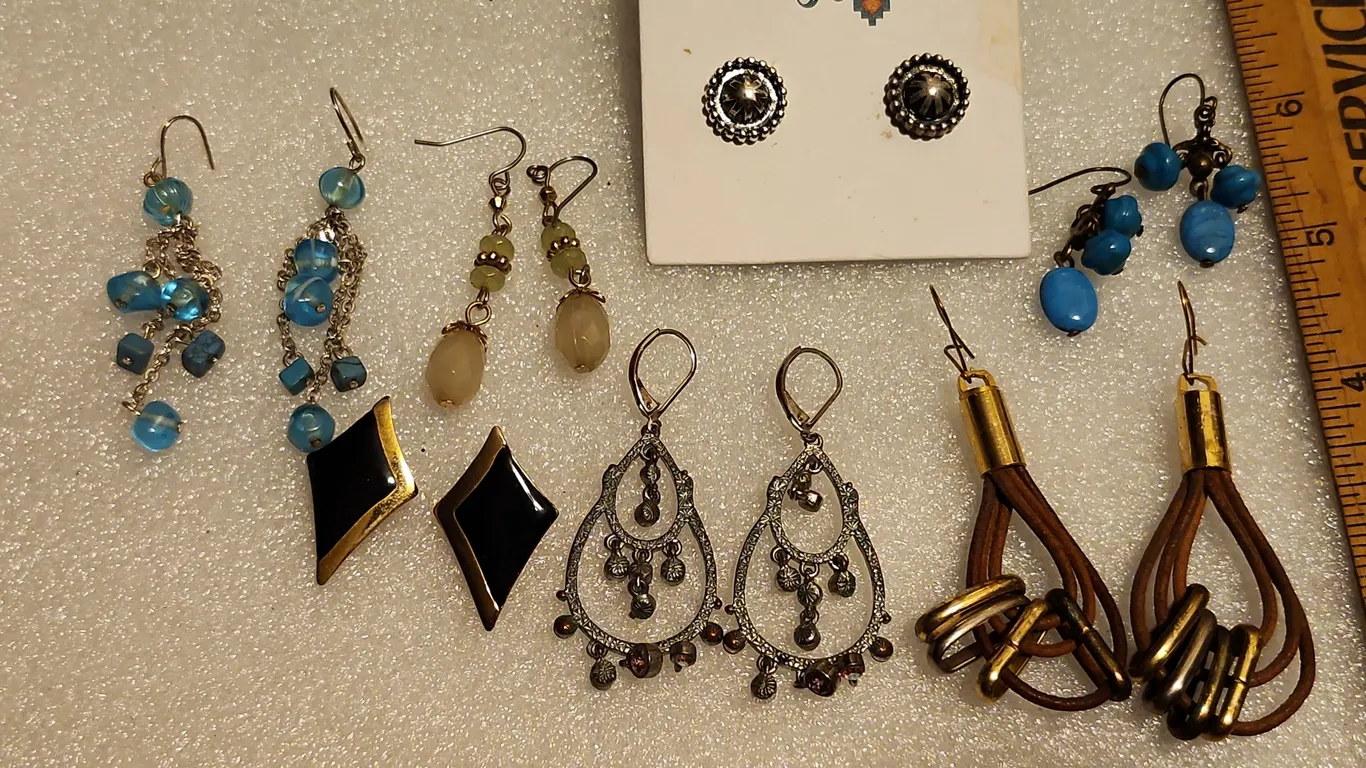8 Pair Pierced Earrings