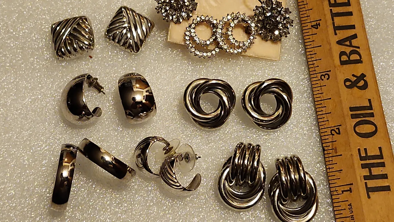 8 Pair Pierced Earrings