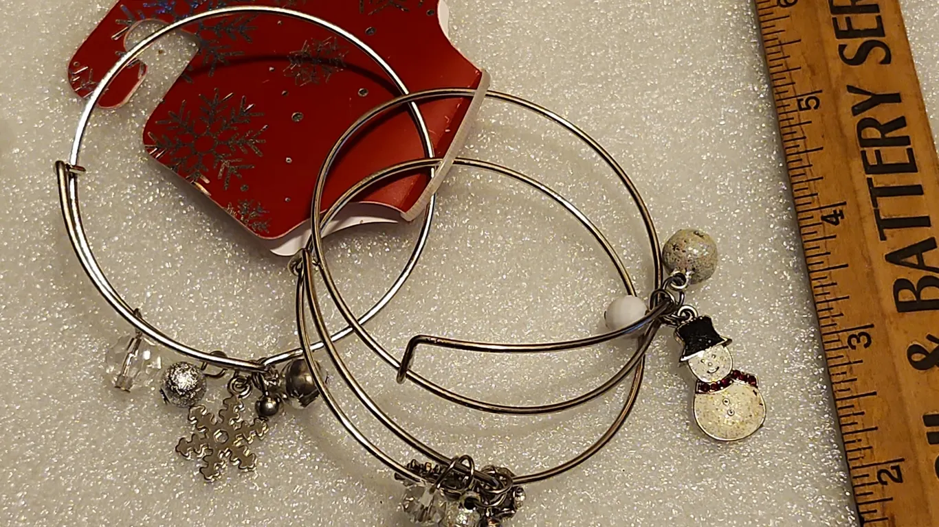 3Pk Of Christmas Charm Bracelets