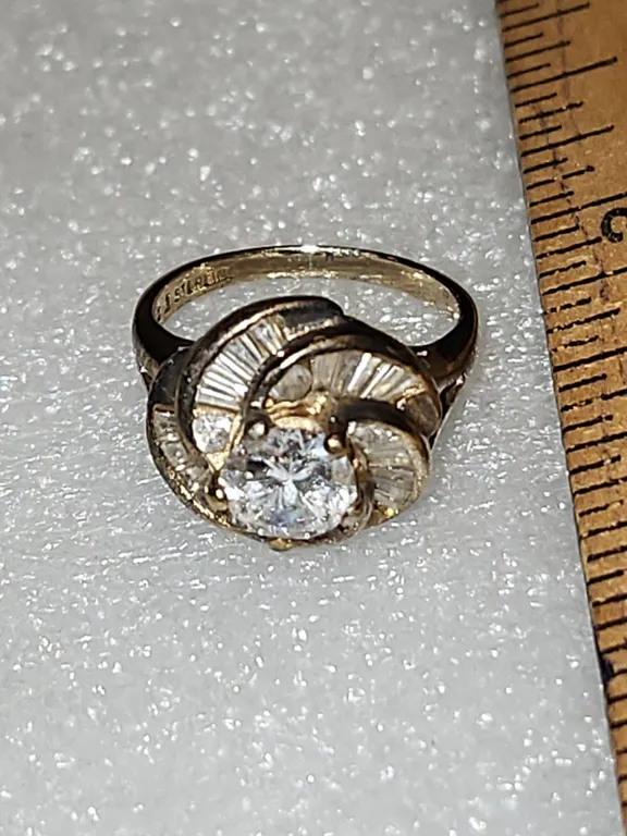 CZ Sterling Ring Size 6