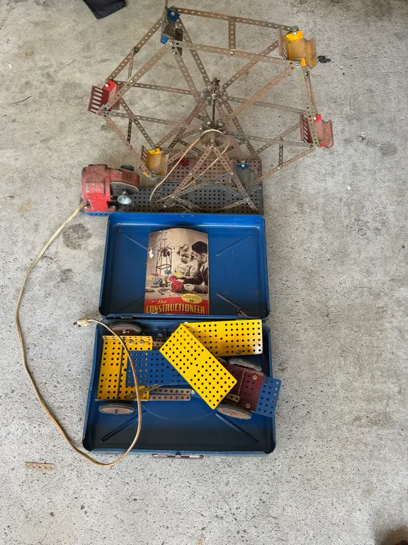 Vintage Constructioneer Erector-Style Building Set