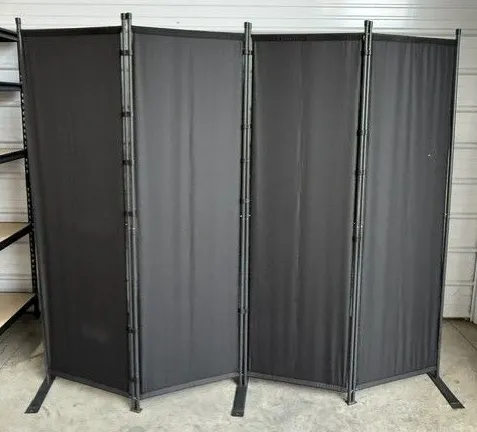 4 Panel Fabric Room Divider - 84" x 70"