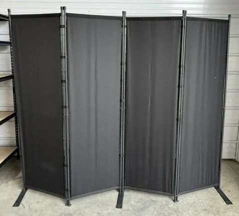 4 Panel Fabric Room Divider - 84" x 70"