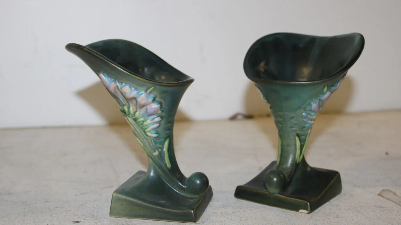 Roseville Jack-in-the-Pulpit Vases