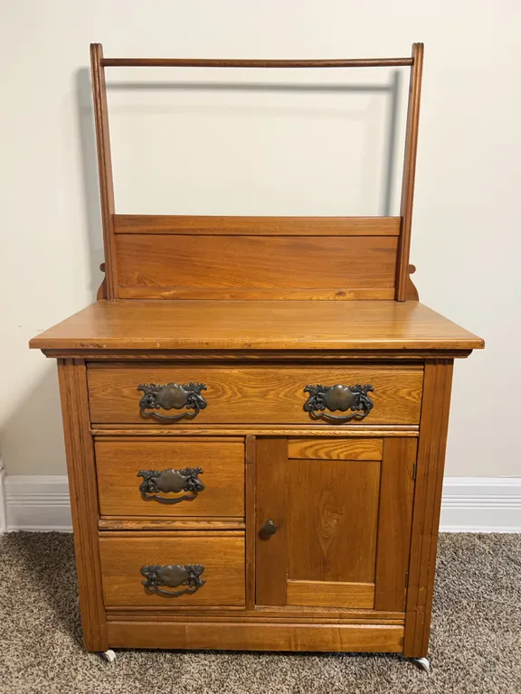 Solid Oak Wash Stand